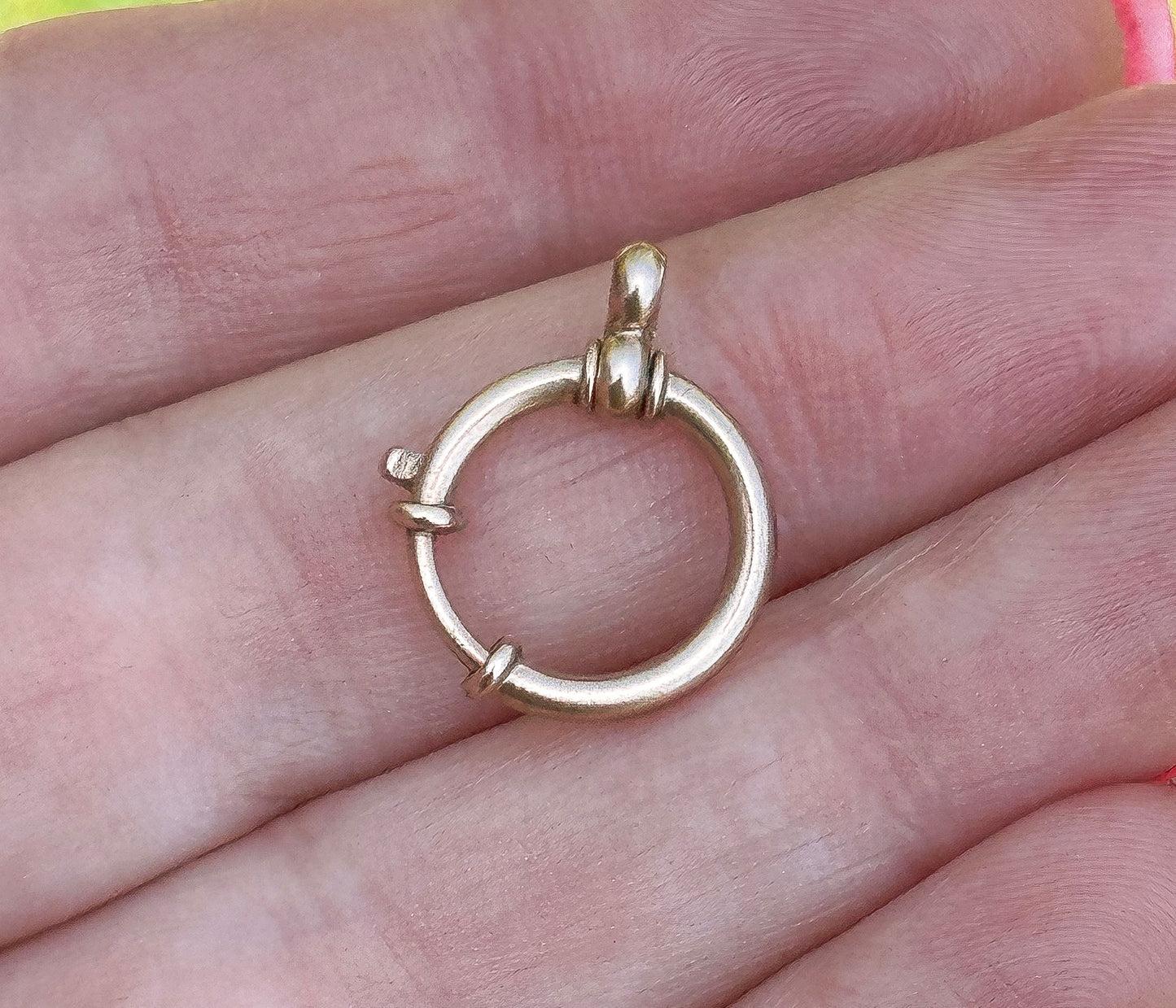 9ct Antique Large Bolt Clasp - 15mm