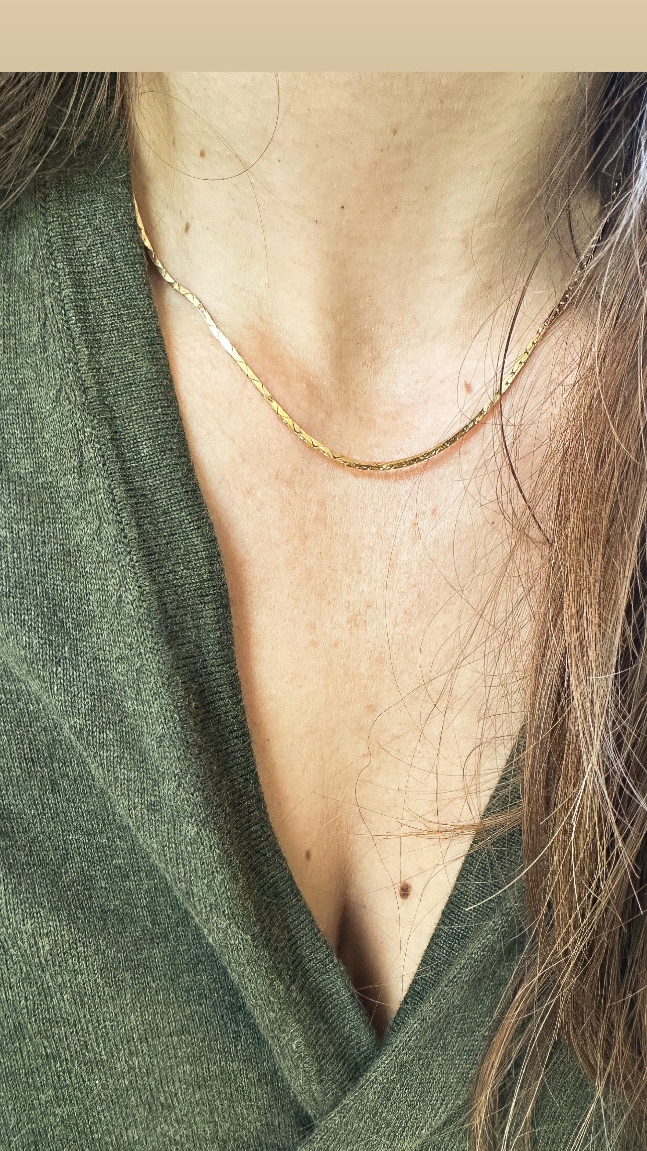 Vintage 14k Cobra chain - 16.5β