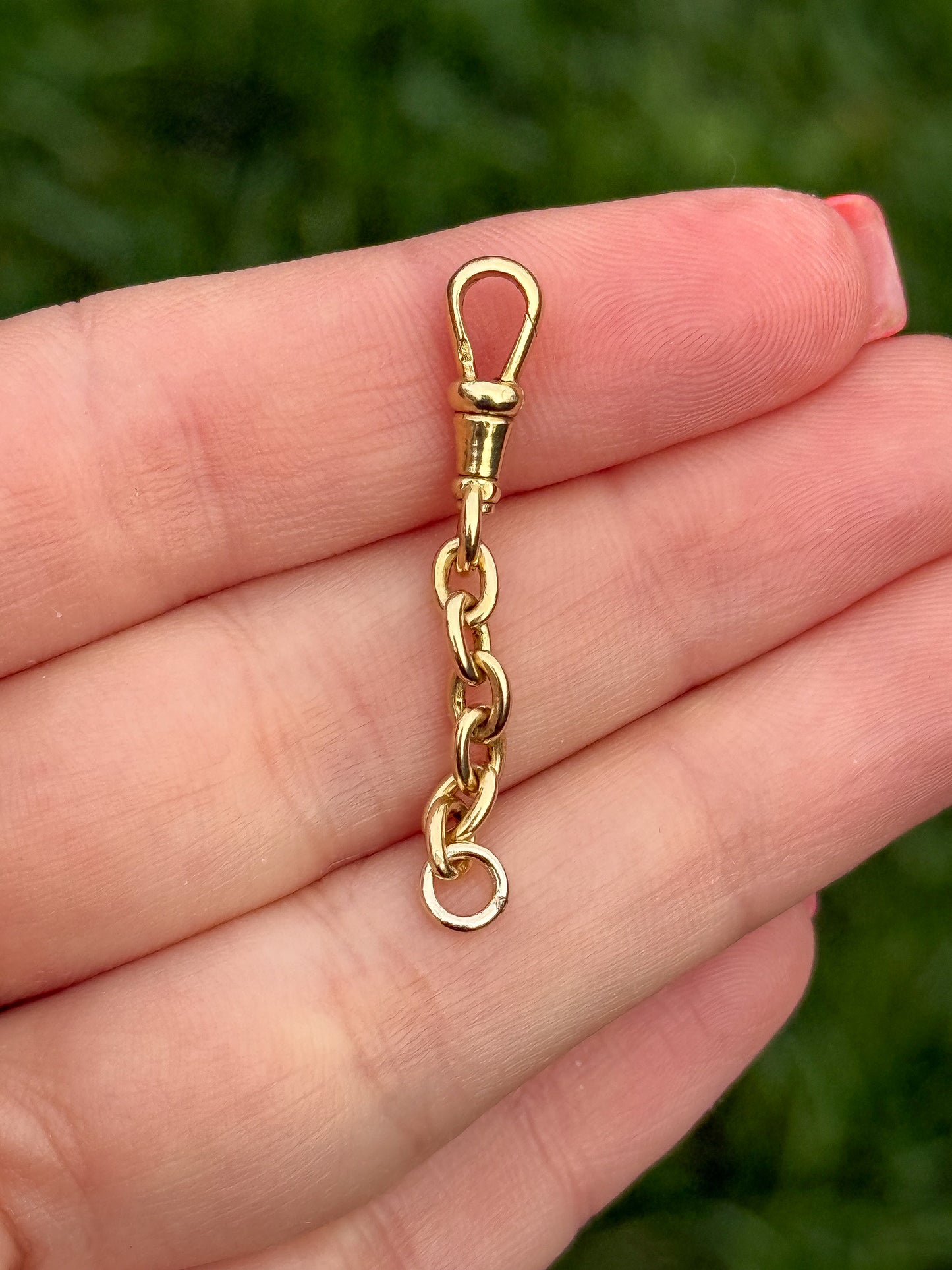 Extender 18k Antique with swivel dog clip - 1.5”
