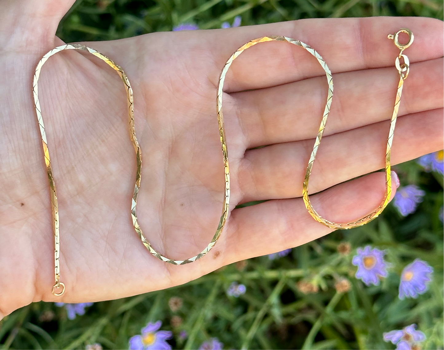 Vintage 14k Cobra chain - 16.5β