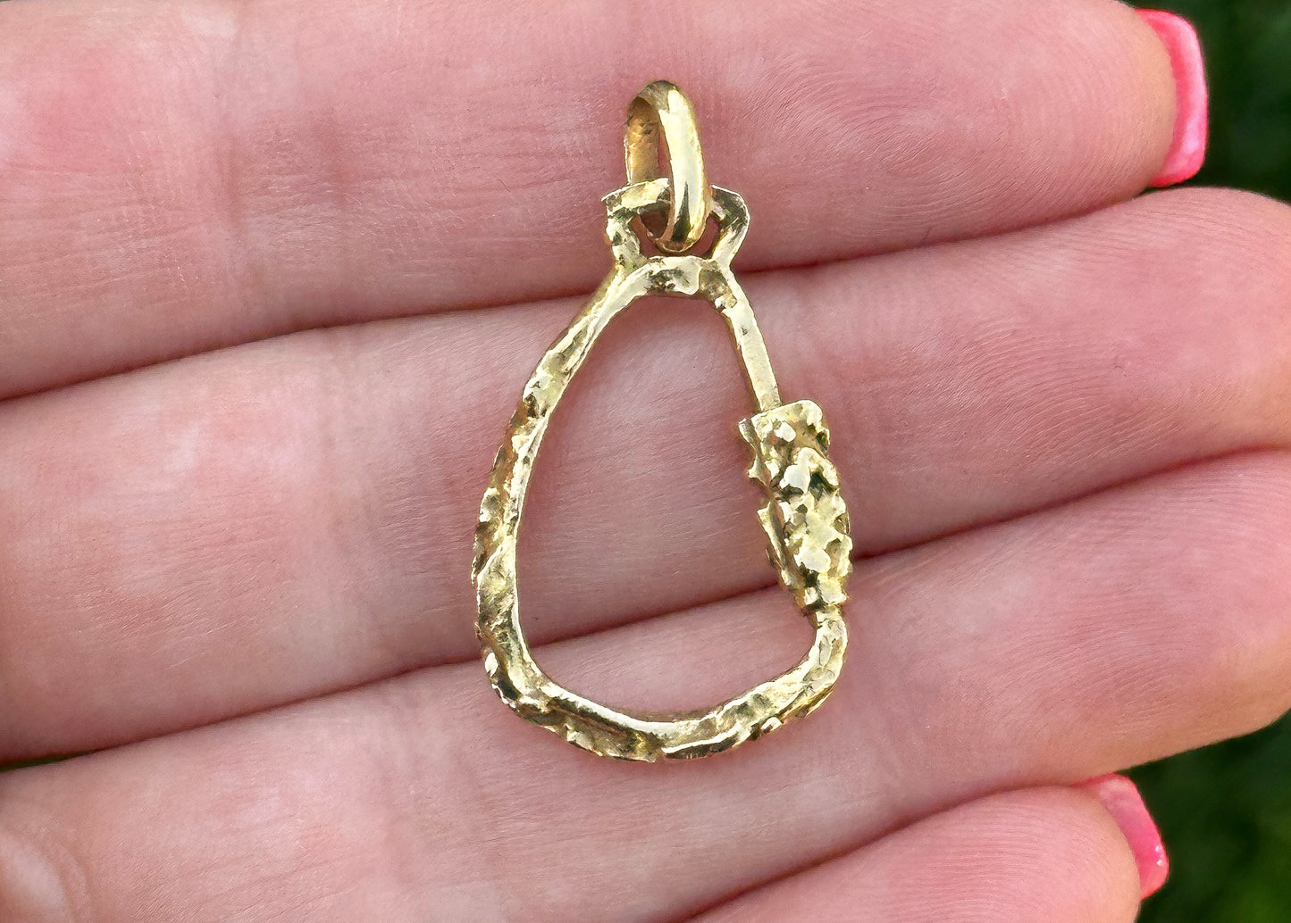 18k Vintage Brutalist /Nugget Carabiner