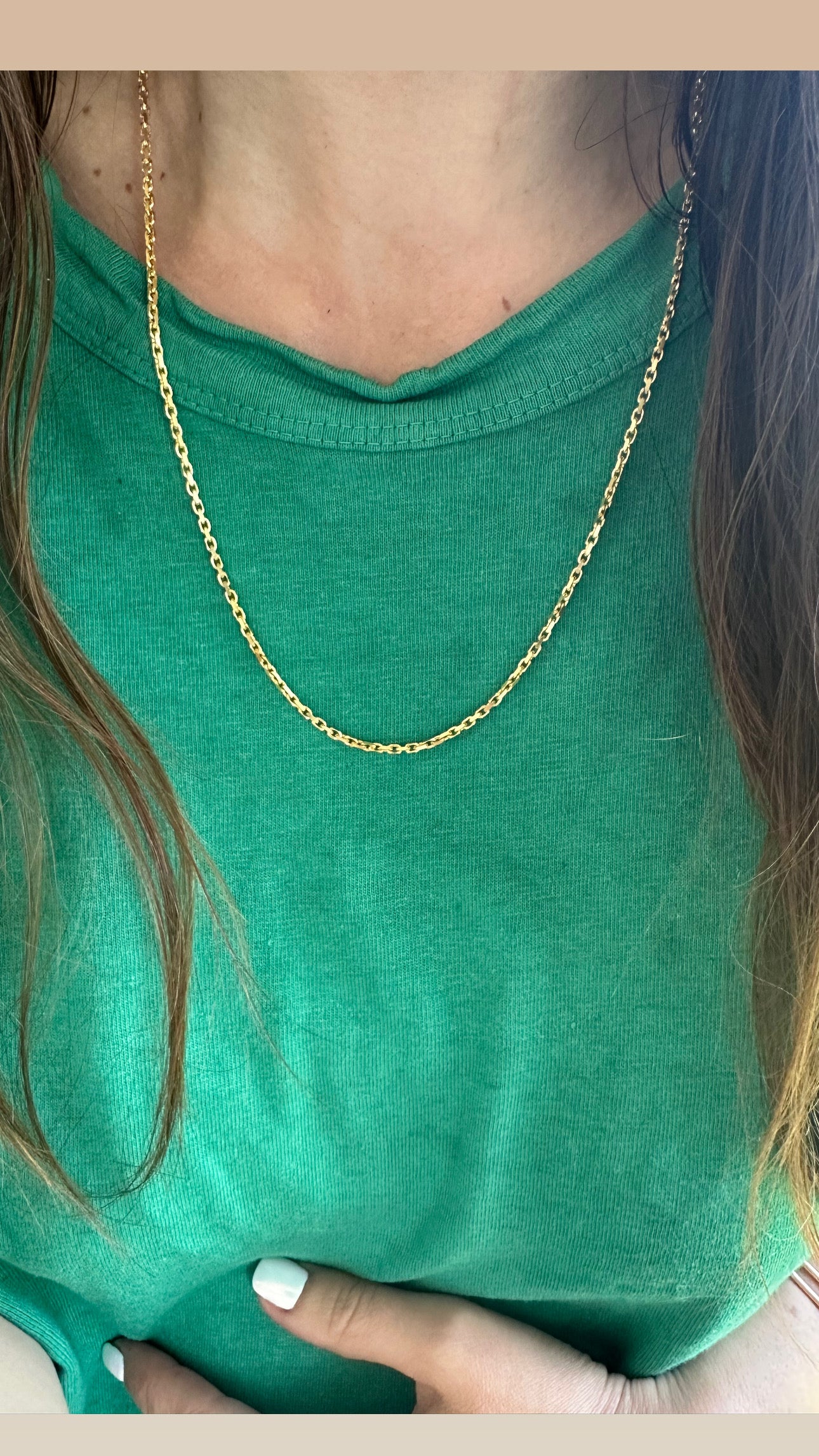 Modern 14k biker link chain - 22.1”