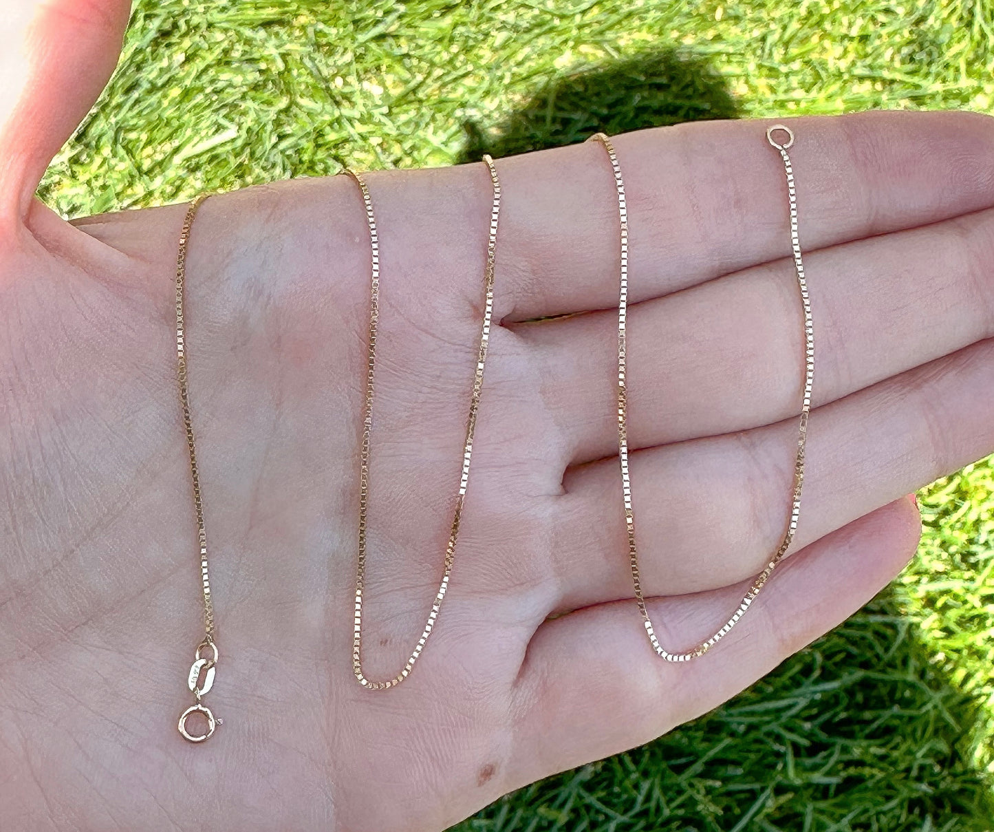 14k Vintage box chain - 16.4”