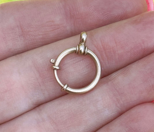 9ct Antique Large Bolt Clasp - 15mm