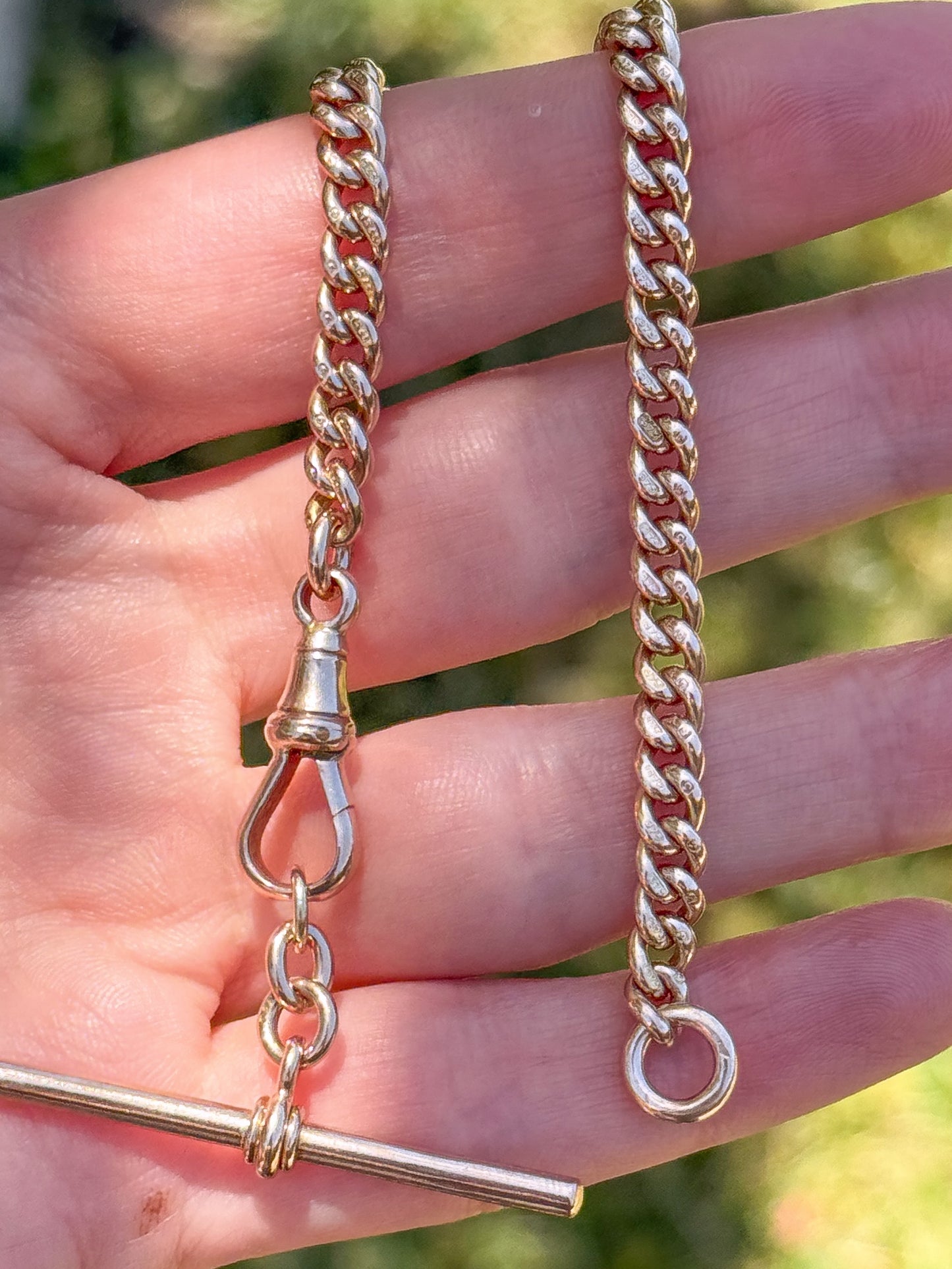 1 x Layaway Deposit - antique 9ct curb chain for R - 7.75”
