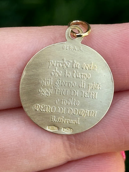 Vintage 18k Unique Augis pendant - by UnoAErre