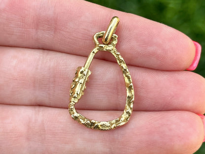 18k Vintage Brutalist /Nugget Carabiner