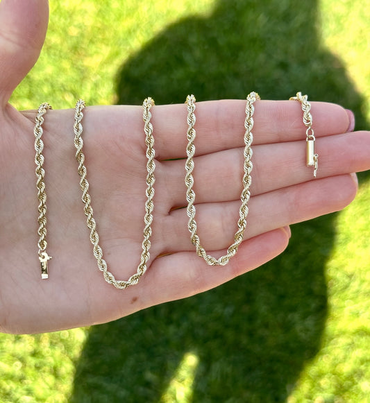 14k Vintage solid rope chain - 20.25”