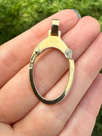 Large 18k Vintage Charm Holder - Hallmarked