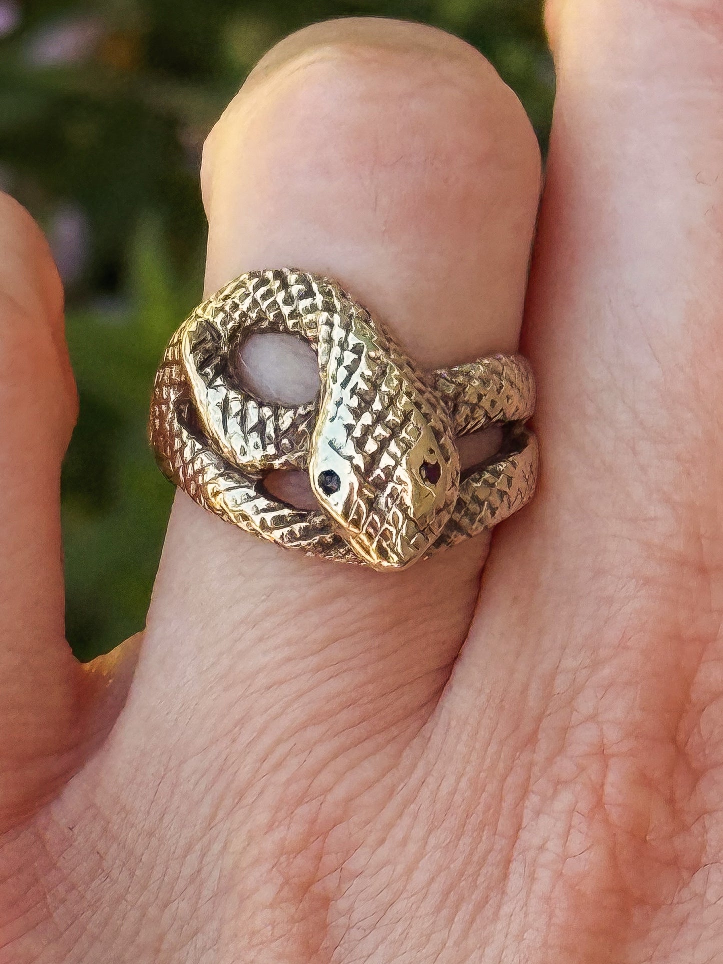 9ct Vintage Snake ring - size 7