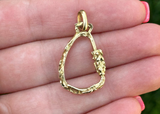18k Vintage Brutalist /Nugget Carabiner