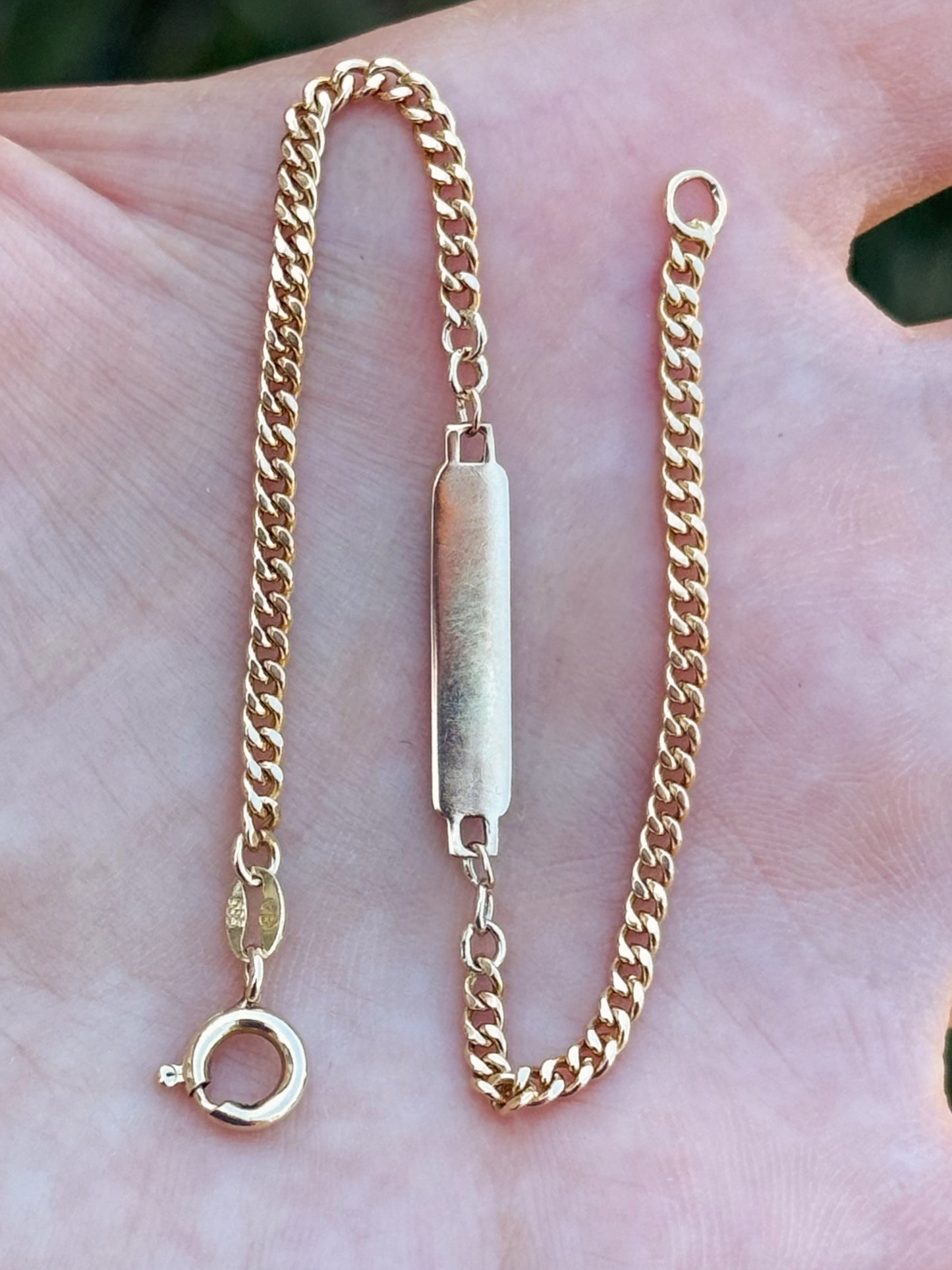 14k Vintage ID Bracelet - 7”