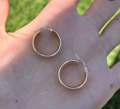14k Vintage Chunky Hoop Earrings