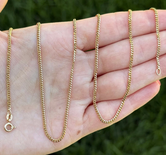 14k Vintage UnoAErre curb chain - 24”