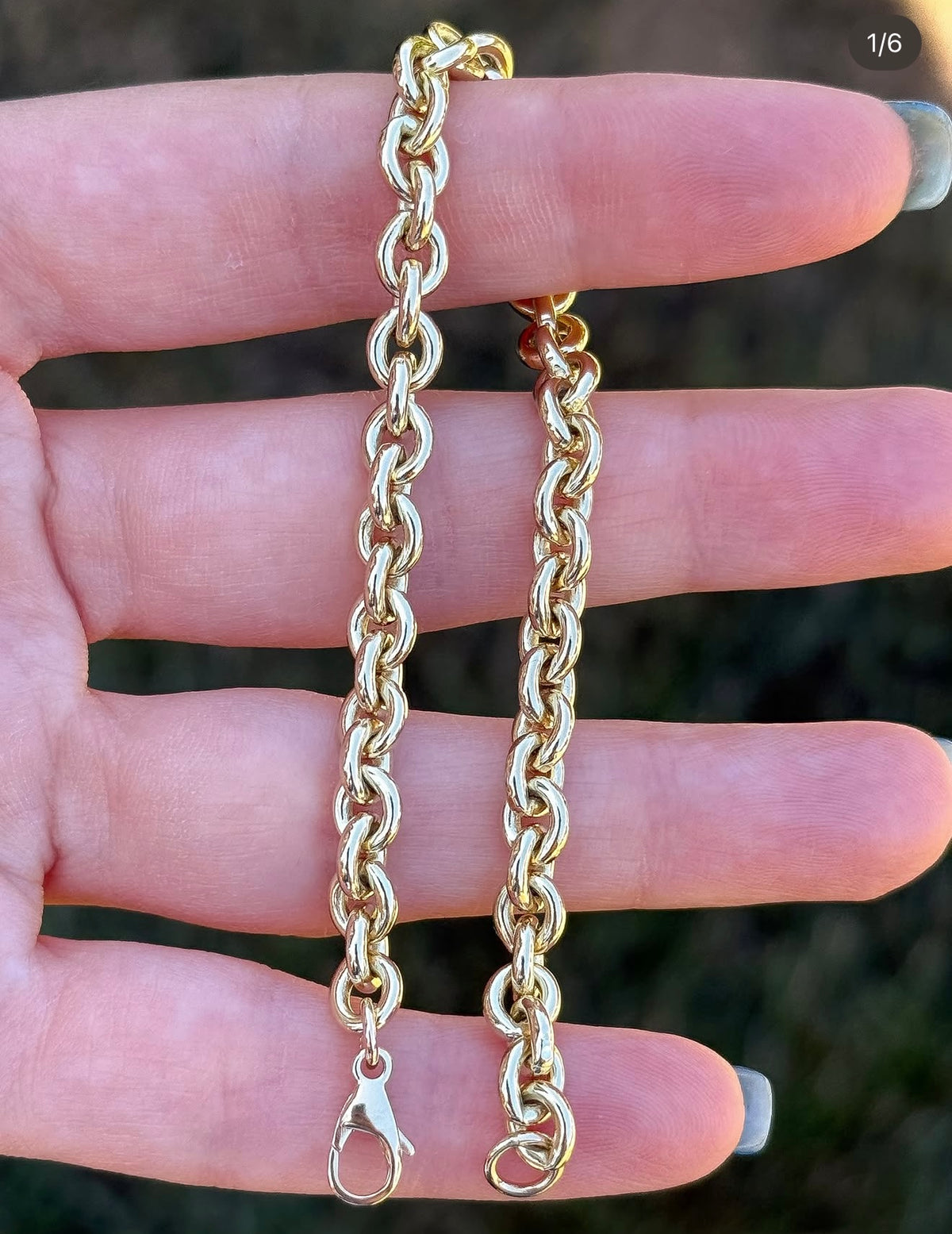 9ct Vintage Chunky Cable chain - 7.5”