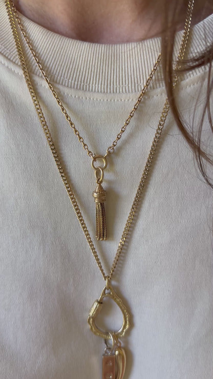 Biker chain 15ct Antique with antique 14k bolt clasp - 18”