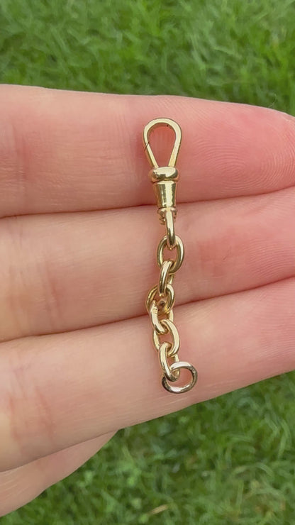Extender 18k Antique with swivel dog clip - 1.5”