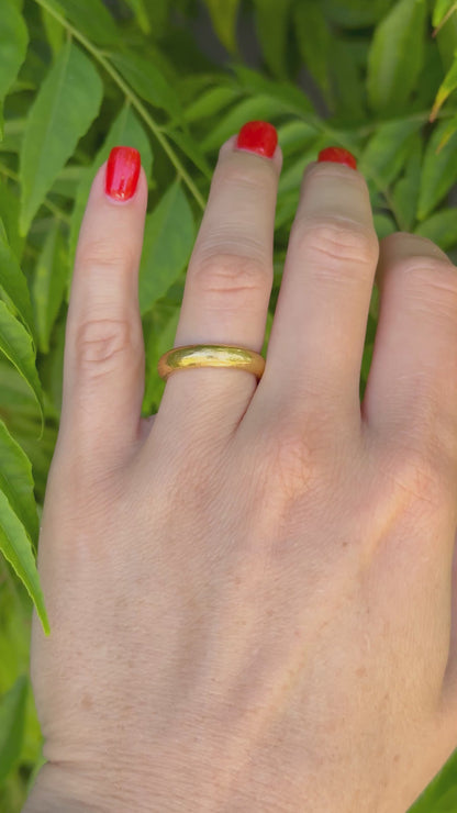 24k Vintage Donut Band Ring - Size 6
