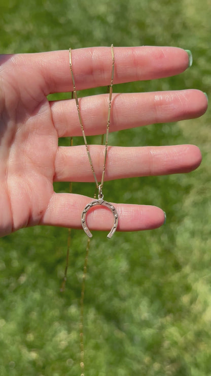 Vintage 18k Bar-link chain with unique clasp - 22.5”