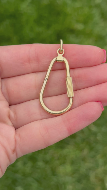 Vintage 14k *AMAZING* carabiner chain extender