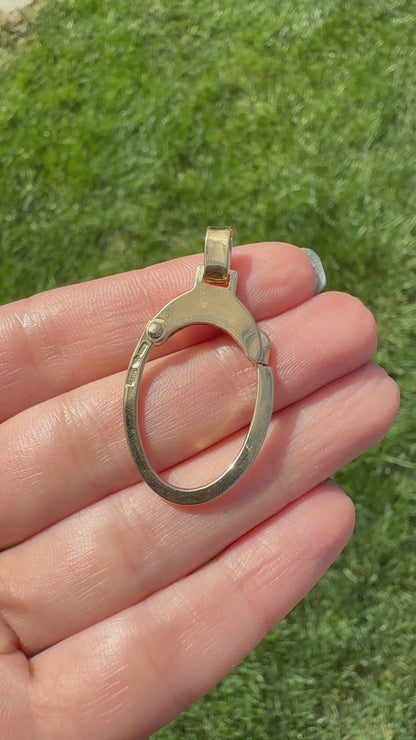 Large 18k Vintage Charm Holder - Hallmarked